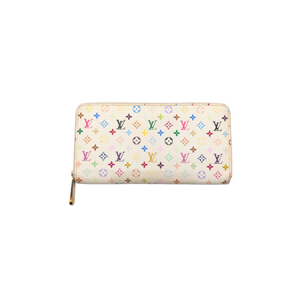 Louis Vuitton White Multicolor Zippy Wallet - Picture 1 of 16